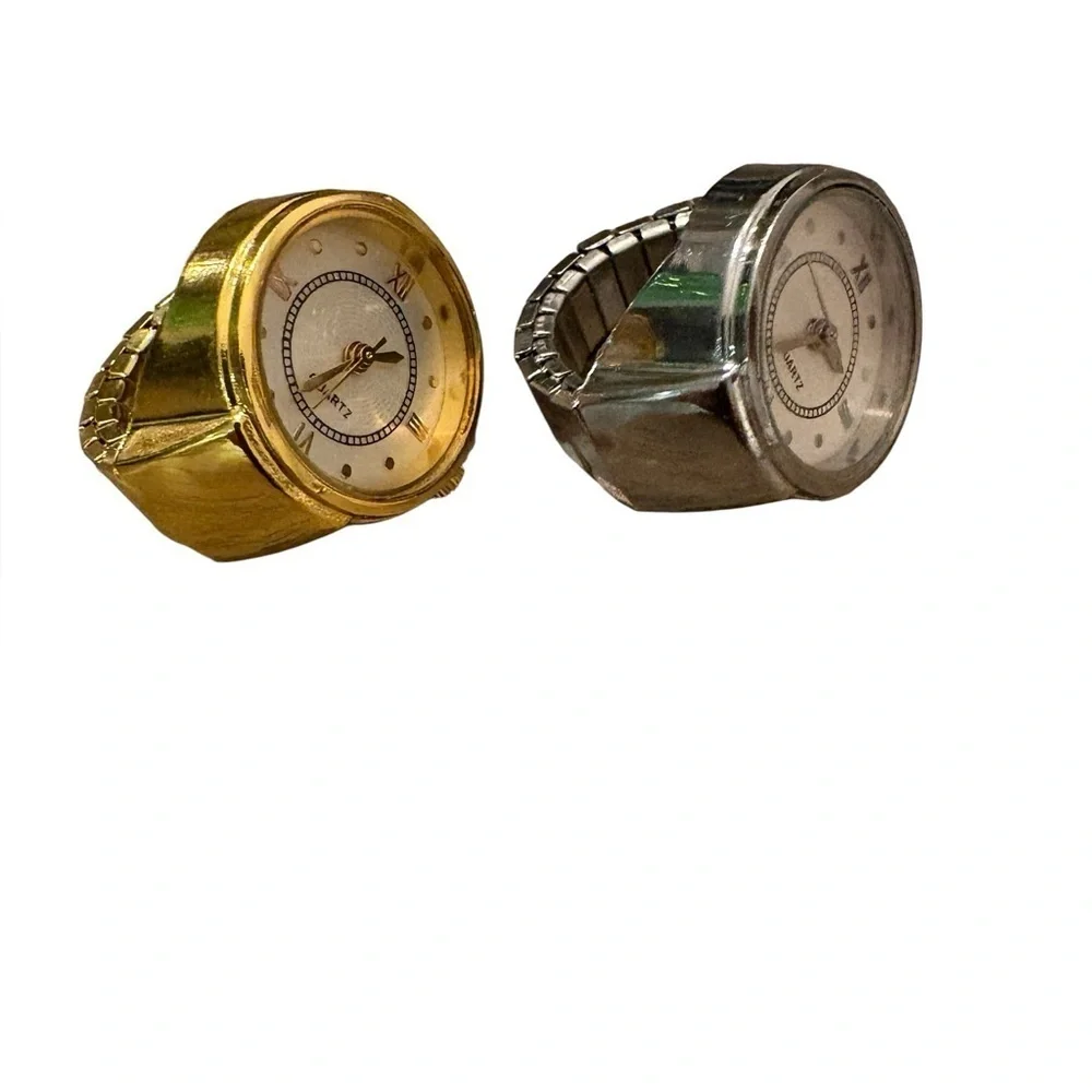 Ring Watch | NEW | Unique & Stylish Stainless Steel Stretch Band | Silv or Gold